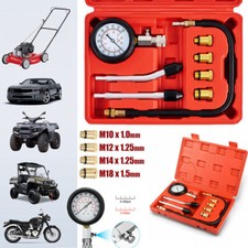Petrol Engine Compression Tester Adapters Car Cylinder Pressure Gauge Test Kit