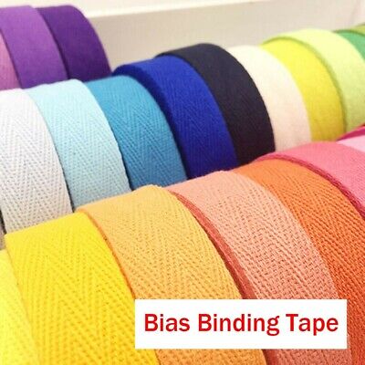 10m*2cm 100% Cotton Herringbone Bias Binding Tape DIY Sewing Edging Trim Costume 