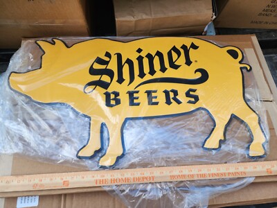 SHINER BOCK BEER Spoetzl Brewery TEXAS PIG SIGN Man Cave Bar
