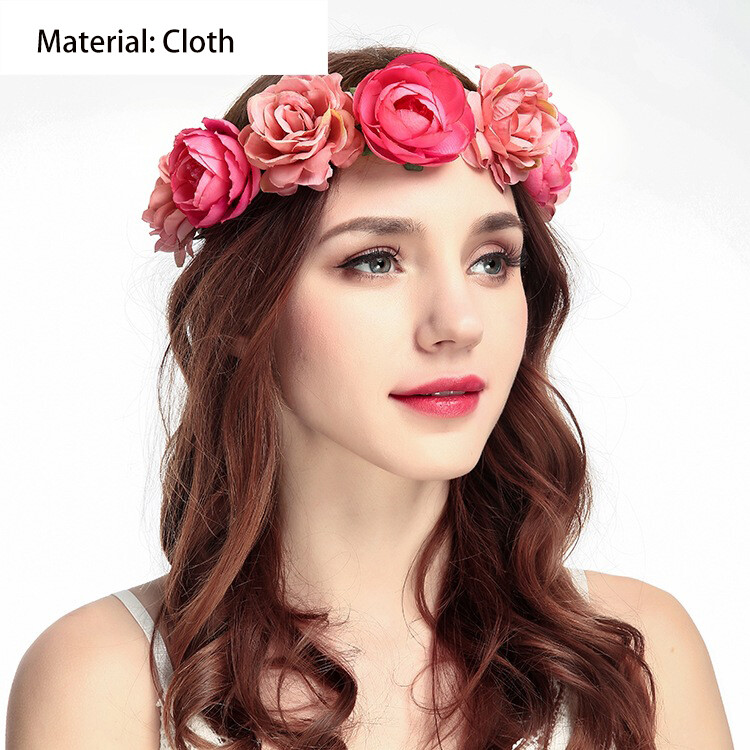 Girls Camellias Flower Crown Birthday Pops Hair Wreath  display picture 2