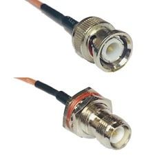 RG316 BNC MALE to RP-TNC FEMALE BULKHEAD RF Cable Rapid-SHIP LOT