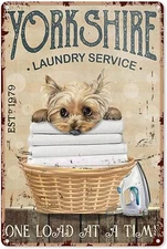 Vintage Metal Plaque Poster Yorkshire Laundry Service Retro Metal Tin Sign Plaqu