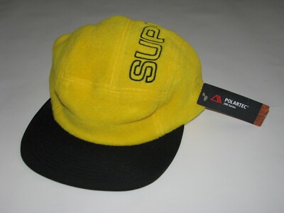 帽子 Supreme Camp Cap Yellow SUPREME Polartec Camp Cap YELLOW Hat Small / Medium NEW! F/W 2018