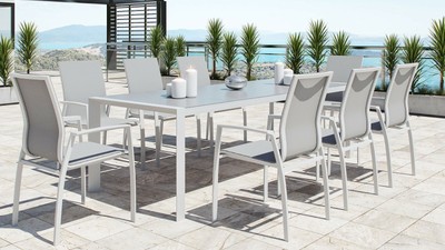 ESSTISCH SET GARTENMÖBEL ESSGRUPPE TISCH TERRASSE - ED XL | eBay