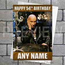 Crystal Maze birthday card. 5x7 inch. Richard O'Brien Personalised plus envelope