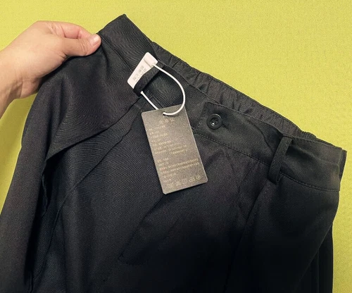 Pantalones para hombre y mujer sueltos pierna ancha cintura media pantalones informales plisados - Imagen 6 de 15