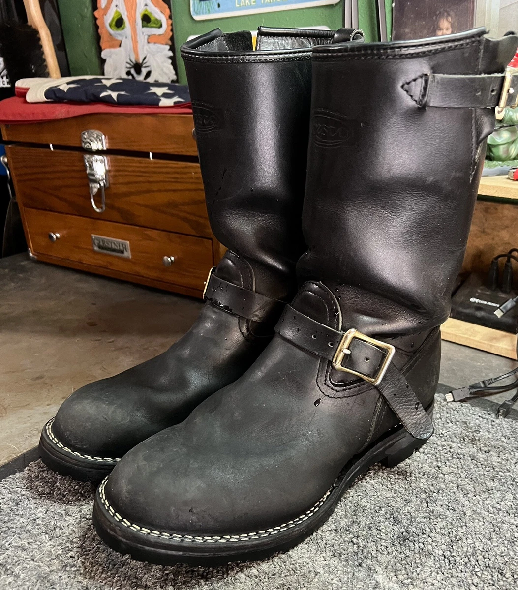 Wesco Boss Engineer Boot Ebony Domain Vibram Arctic Winter Ice Grip Sole- Rare!!