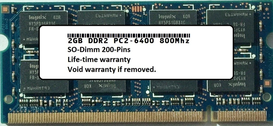 NEW 4GB Kit (2X2GB) MEMORY RAM FOR DELL LATITUDE D820 D830 - Image 2 of 2