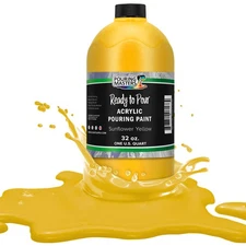 Pouring Masters Sunflower Yellow 32-Ounce (Quart) Acrylic Pouring Paint