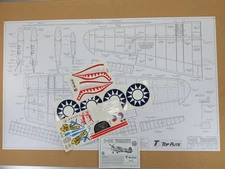 Top Flite P-40E Warhawk Plans/Decals/Manual Gold Edition 60 Size RC OEM New!