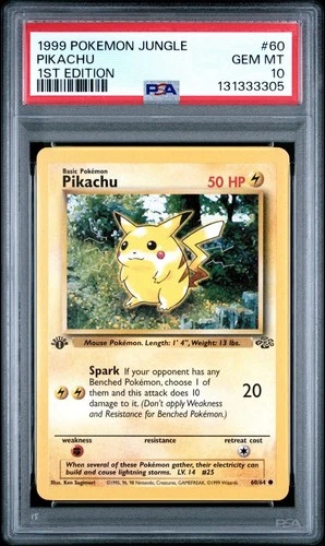 1999 Pokemon 1st Edition Jungle Pikachu | PSA 10 Gem Mint