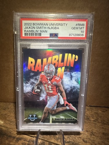 2022 Bowman Chrome University Ramblin Man Jaxon Smith Njigba #RM-8 card
