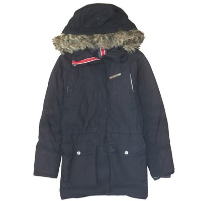 Helly Hansen Damen Parka Mantel schwarz Fellbesatz Kapuze Größe M
