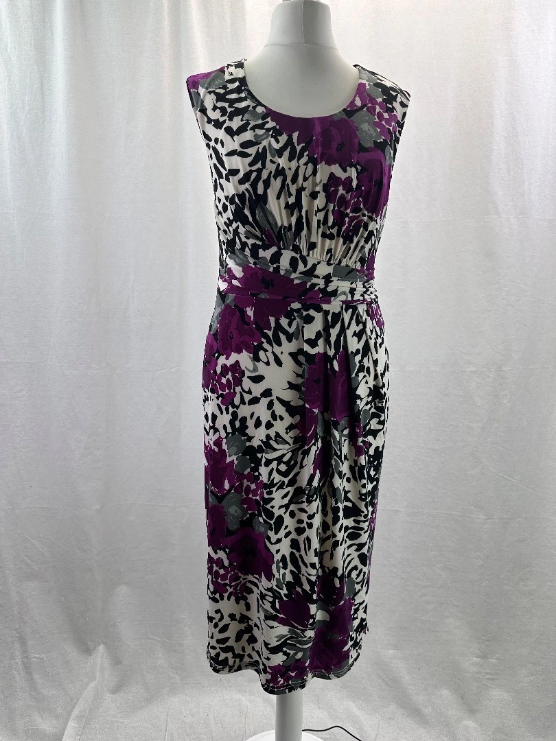knee length dresses for ladies PRÉCIS PETITE RED,BLACK & WHITE PRINT MAXI DRESS SIZE 18 – Whispers Dress  Agency main image 1