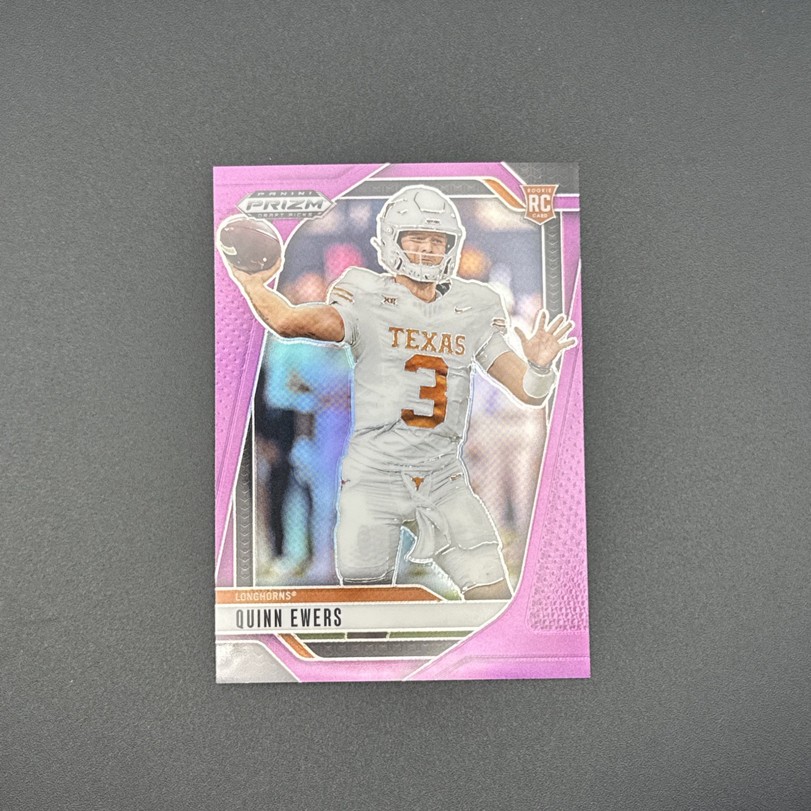 Quinn Ewers RC 2025 Panini Prizm Draft #126 Purple /99 Longhorns/Dolphins