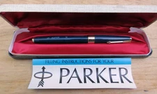 New Old Stock Vintage Parker Super 17 Dark Blue Fountain Pen  - MEDIUM 14k Nib