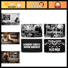 Set of 4 Motivational Gym Flags 3x5 - Inspire Workouts, Home Gym Decor, Cool Art
