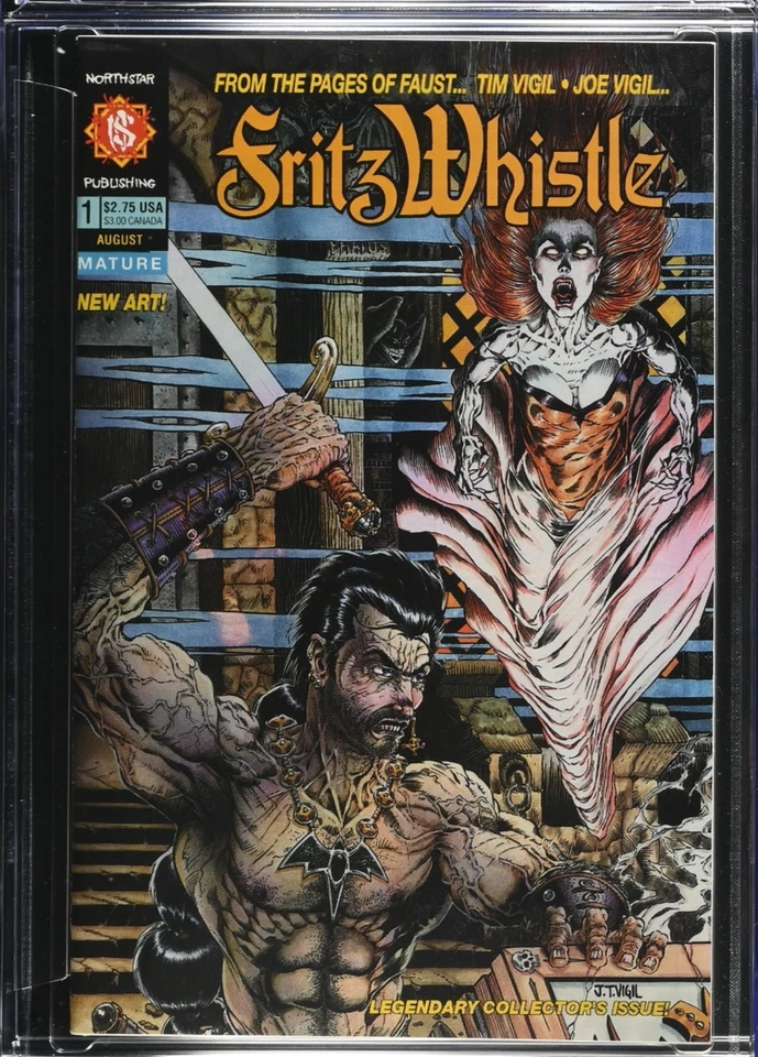 Fritz Whistle #1 - CGC 9.4 White - 1 of 3 in census - Faust - 1992 - Northstar - Image 4 of 4