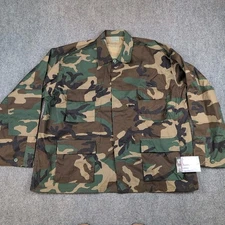 NWT Mens XXL Woodland Camouflage Military BDU Shirt Tactical Uniform Coat