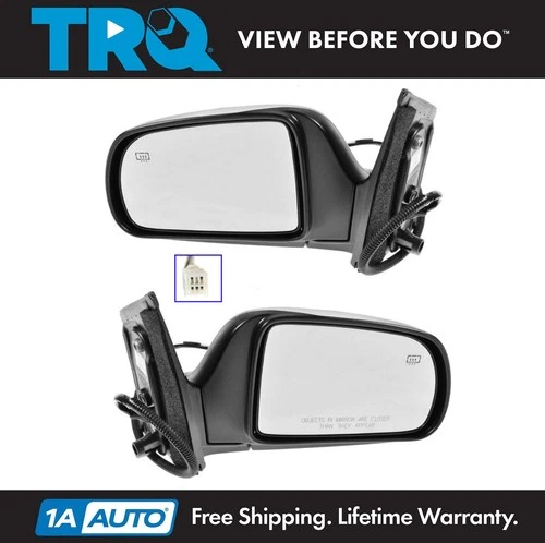 TRQ Power Heated Mirrors Pair of 2 Left LH & Right RH for 98-03 Toyota Sienna