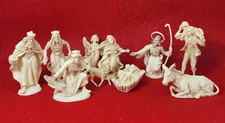 De Colección MCM 11 Piezas Italia Marfil Plástico Belén Figuras Sagrada Familia Reyes Magos