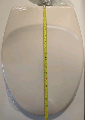 Vintage Pressalit Elongated Toilet Seat - New In Box- Almond -Stainless Hardware