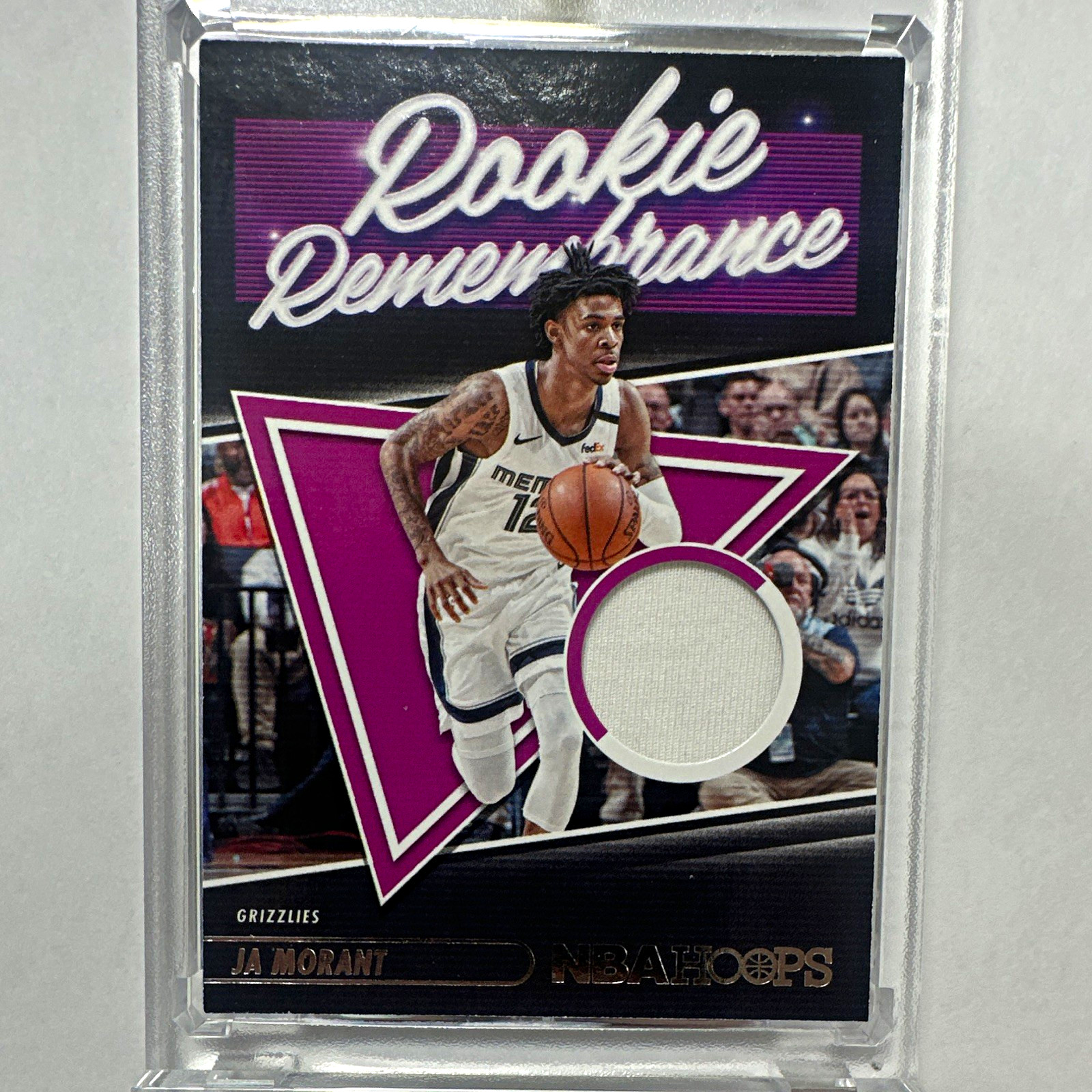 Panini 2021-22 NBA Hoops Rookie Remembrance Ja Morant Patch #RR-JAM Grizzlies