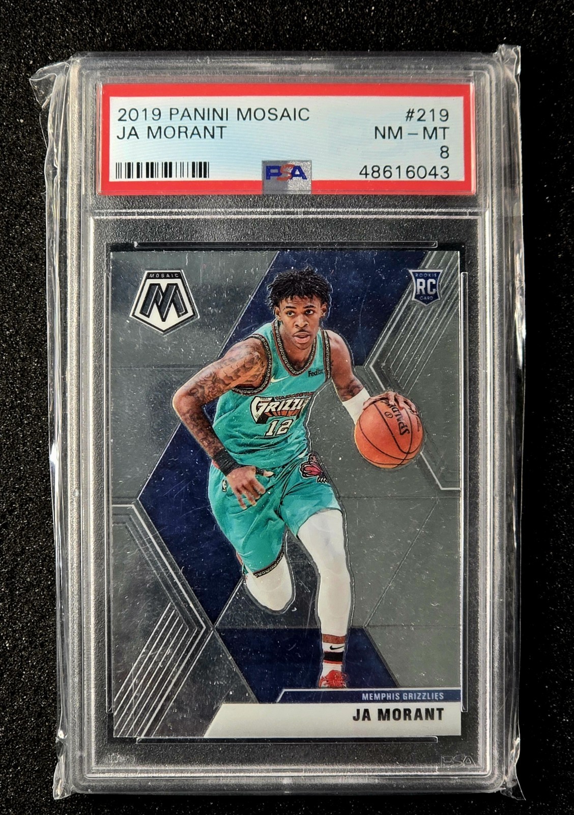 2019 Panini Mosaic Ja Morant Rookie #219 PSA 8 NM-MINT 