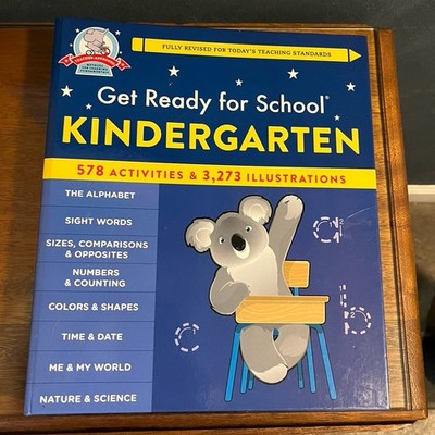 Get Ready for School Kindergarten Juvenile Activity Learning Book PreK Preschool