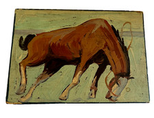 Horse Western Ranch Wood Keepsake Jewelry Trinket Box Hand Painted Rustic USA