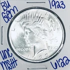 1923 BU UNCIRCULATED SILVER PEACE DOLLAR AUTHENTIC U.S. MINT FREE SHIPPING 6122