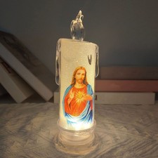  3 Pcs Bougie Chauffe-plat Religieuse Bougies Led Sans Flamme Lumières Bougeoirs