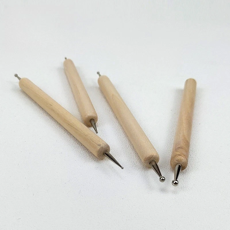 5pcs/set Pressure Tracing Pen Tool Nail Art Pottery Flower Dotting Pen Pressure - Image 4 of 4