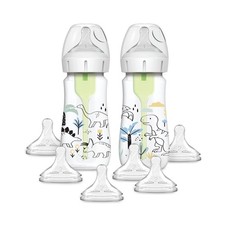 Dr. Brown's 8 Piece Set, 2 Pack, 9 oz, Dinosaur with 6 Level 2 Nipples