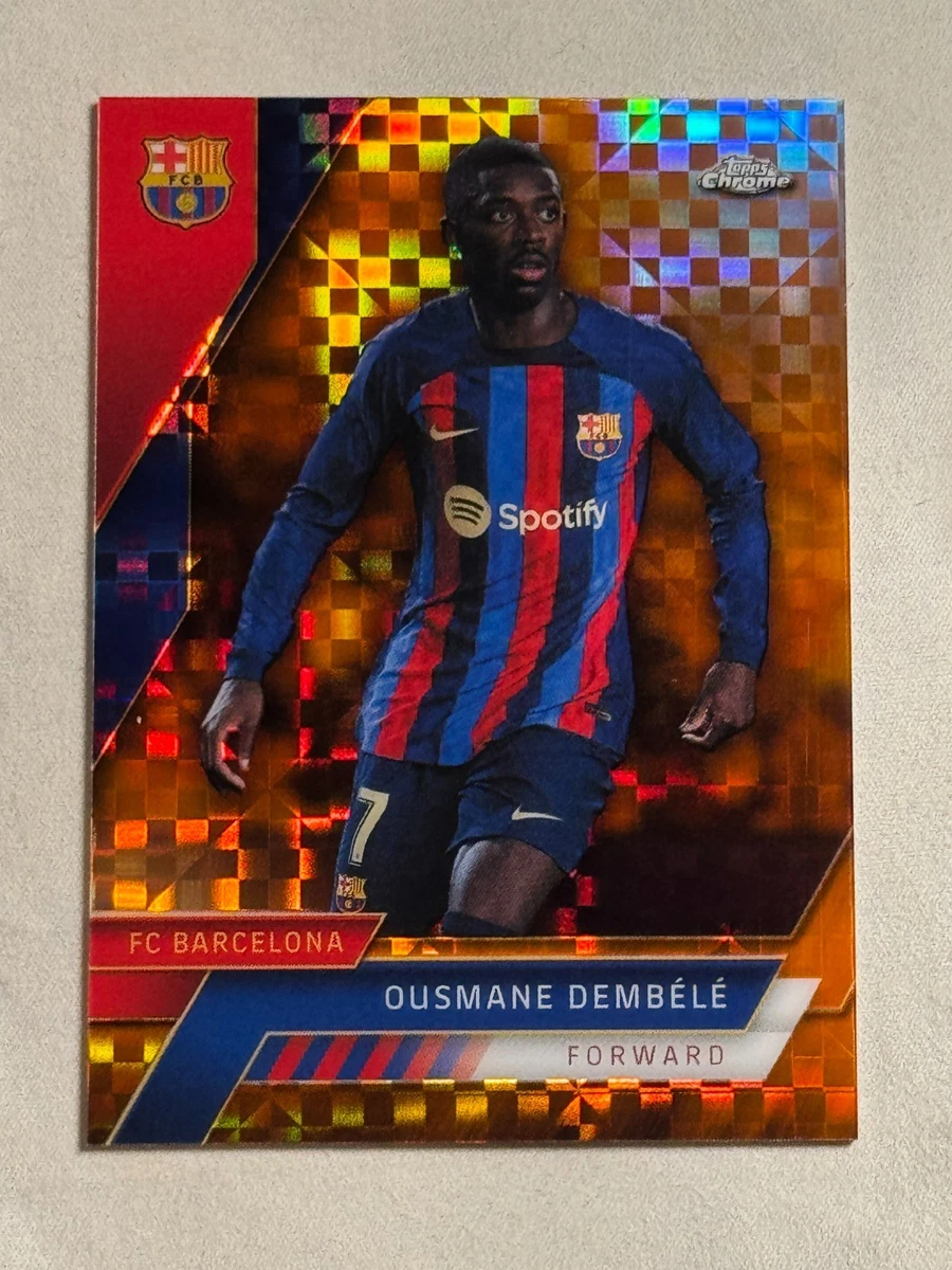 Topps Chrome FC Barcelona Ousmane Dembele #74 Trading Card 2022-23