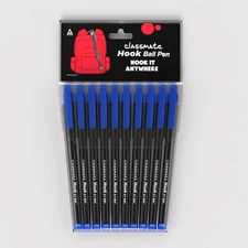 5X Classmate Hook Blue Ball Pen With Comfortable Grip For Smooth Writing FS