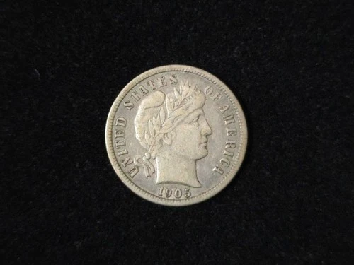 1905 Barber Silver Dime Very Fine+ 1101220