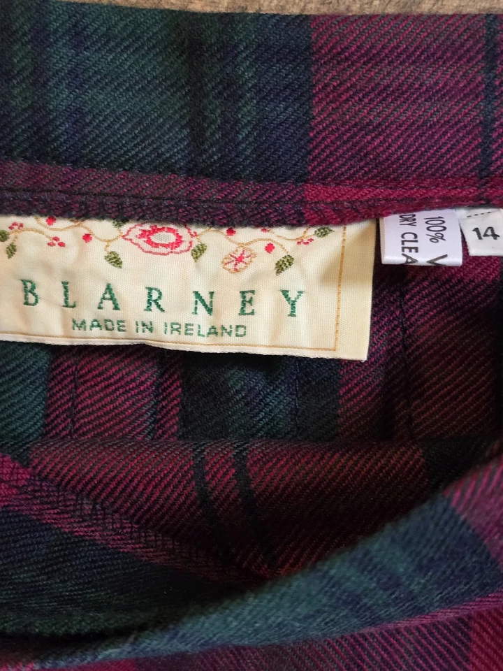 Falda De Colección Blarney Woolen Mills Para Mujer 14 Royal Stewart Rojo Tartán Escocés Kilt Foto 4 de 4