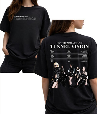 ITZY 3rd World Tour 'TUNNEL VISION' T-Shirt, Concert 2026 Shirt | eBay