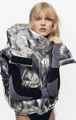 Perfect Moment X H&M Silver Down Gilet M BNWT Sell Out Piece! Apres Ski