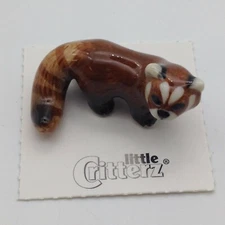 Firefox Red Panda Figurine Realistic Miniature Porcelain