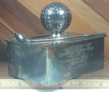 Rare Beechmont Country Club 1932 Silver Plate GOLF Trophy Box - Derby S.P. Co.