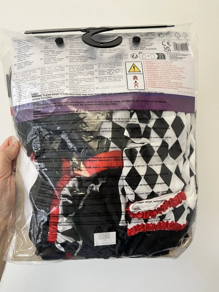 Amscan Arlequín Miel Adolescentes Niños Niñas Vestido Elegante Disfraz Día del Libro Foto 2 de 2