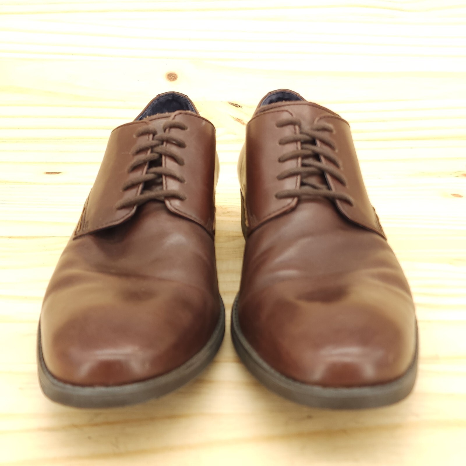 SAOLA Scarpe eleganti classiche Cole Haan uomo Oxford taglia 9 5 pelle marrone punta liscia derby