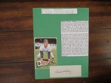 CHUCK  SCHILLING(D-2021) Signed Trimmed Index Card w/8 x 11 Display w/Obit/Photo