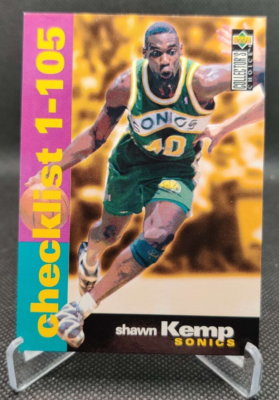 1995 UD Collector's Choice #209 Checklist 1-105 Shawn Kemp