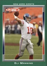 2006 TOPPS TOTAL New York Giants TEAM SET Eli Manning Kiwanuka Jacobs Umenyiora