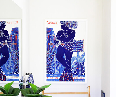 Fassianos　Alekos Fassianos　アレコス・ファシアノス Original Alekos FASSIANOS Lithograph Blue Zone Art GREEK