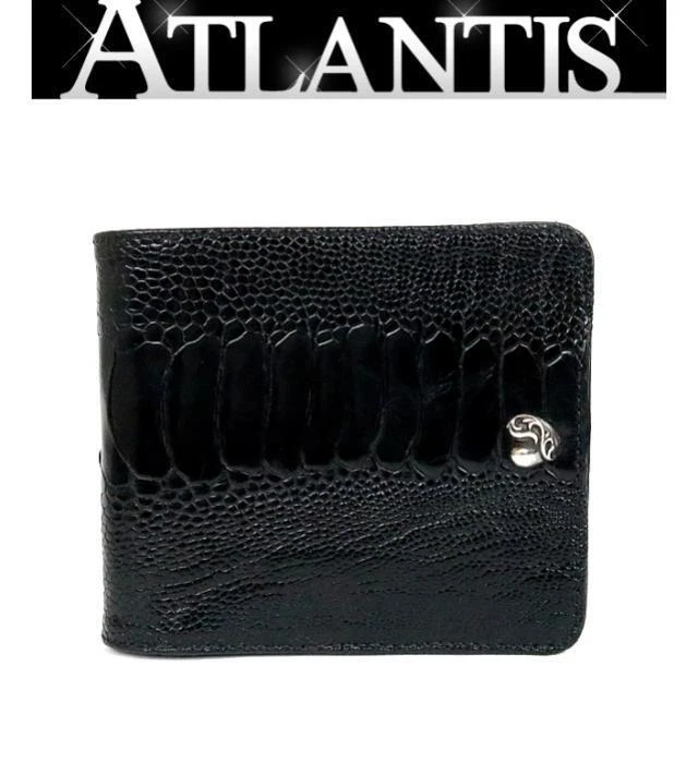 Ginza Biho Chrome Hearts 1Snap Wallet Austleg Heart Button Bi fold