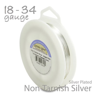 Silver Artistic Wire 1/4LB Spool - Tarnish Resistant Silver Plated Craft Wire
